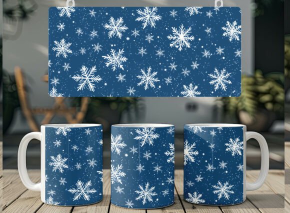 Download Snowflake Christmas Mug Sublimation PNG - Sublimation Collection