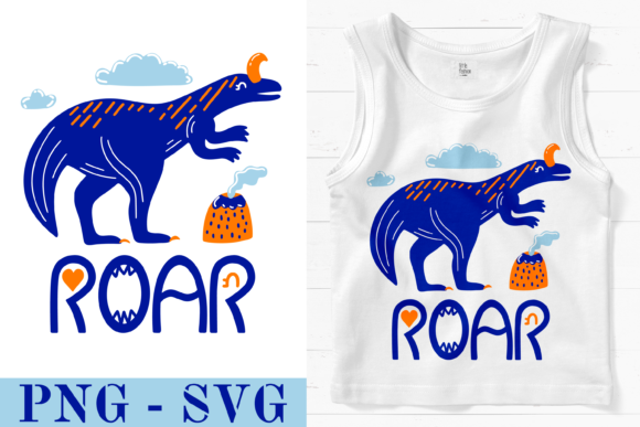 Download Roar Dinosaur SVG. Kids Sublimation PNG - Sublimation Collection