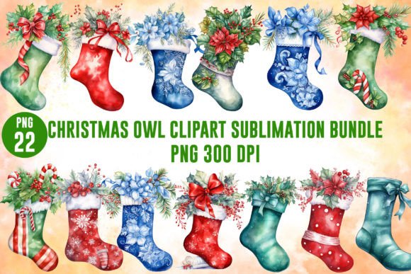 Download Christmas Stocking Sublimation Clipart - Sublimation Collection