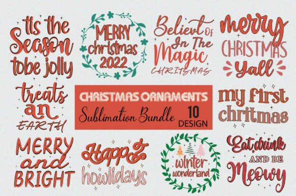 Download Christmas Ornaments Sublimation Bundle - Sublimation Collection