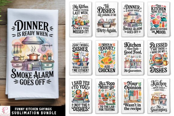 Download Funny Kitchen Dish Towel PNG Sublimation - Premium Resources