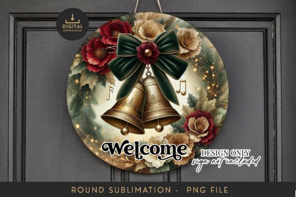 Download Christmas Bells Sublimation PNG - Round - Sublimation Collection