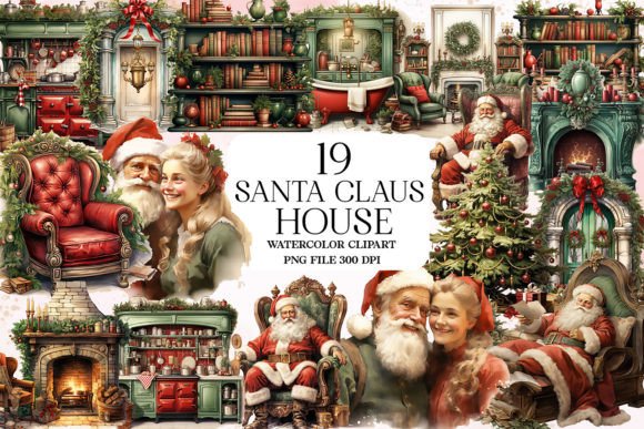 Download Santa Claus House Sublimation Clipart - Sublimation Collection