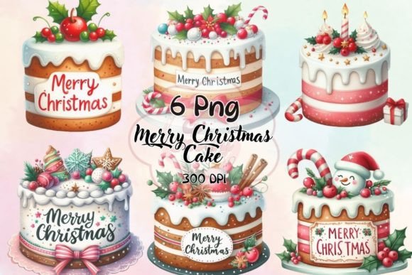 Download Merry Christmas Cake Sublimation Clipart - Sublimation Collection