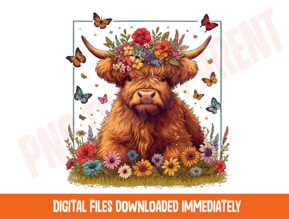 Download Highland Cow Sublimation Design PNG - Sublimation Collection