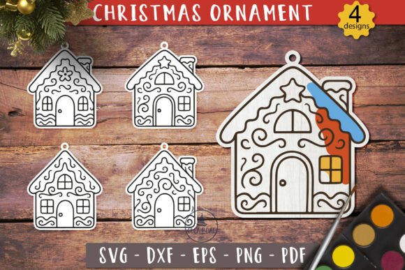 Download Gingerbread House Ornament SVG Christmas - Svg christmas Collection