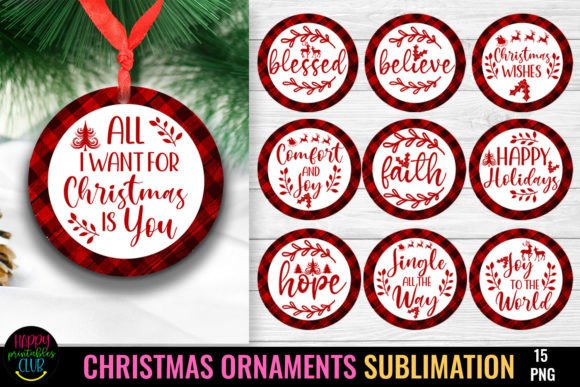 Download Christmas Ornaments Sublimation Bundle - Sublimation Collection